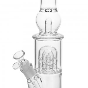 16" High Point Glass Crystal Series Ball Ice Catcher Multi Dome Perc Beaker Water Pipe - [ES22183]